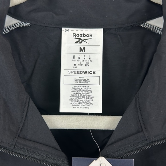 Reebok Woman’s Black Speed wick Training Woven Jacket Elastic Waist M - Picture 7 of 10